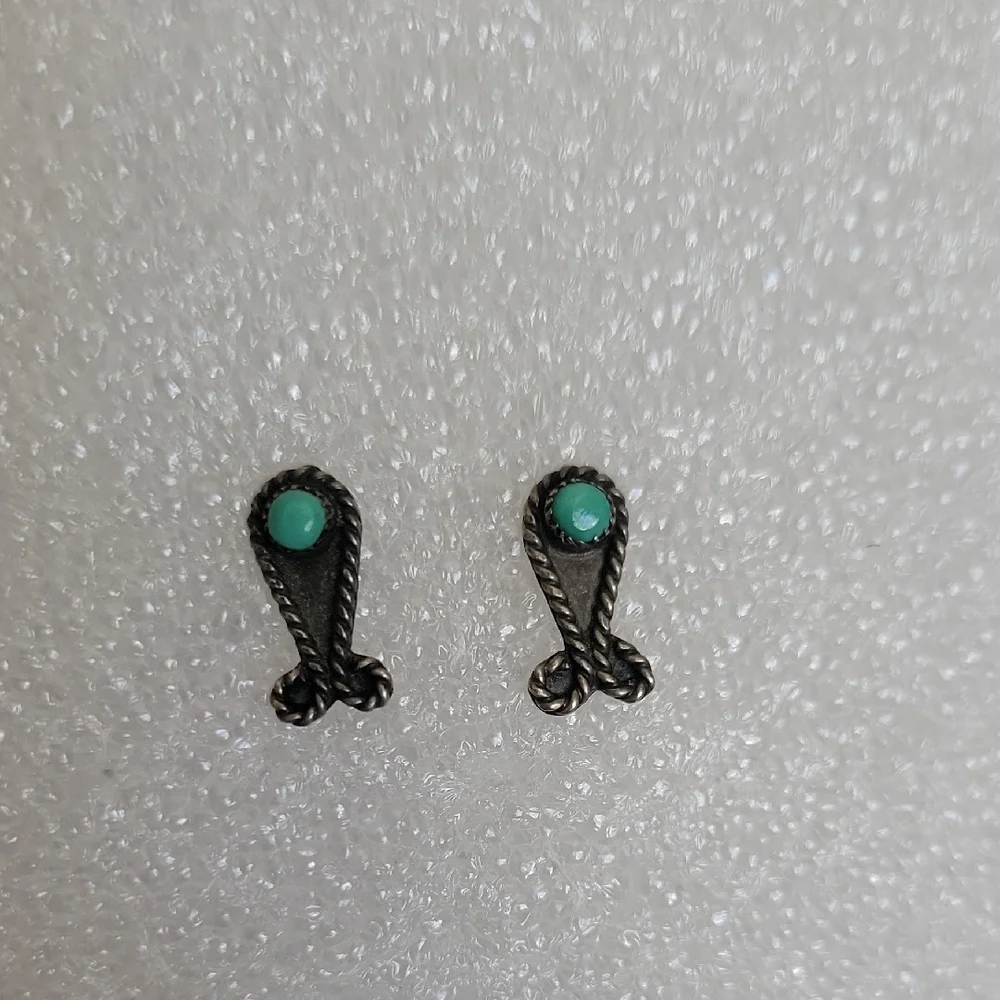 Sterling Silver Natural Turquoise Post Earrings